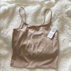 Tan Ribbed Women's Camisole